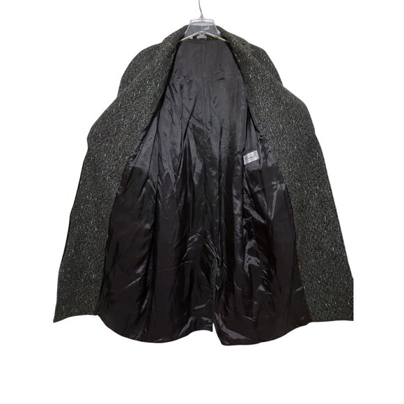 Vintage Falcone Tweed Overcoat 42 Coat Double Breasted USA Minimalist Capsule - Picture 10 of 14